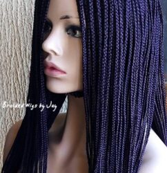 Nara Braids Wig (dark purple) - BraidedWigsbyJay