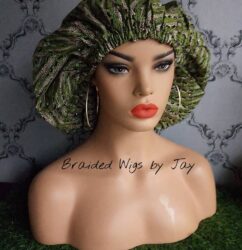 Jay3. African Print Satin Bonnet - BraidedWigsbyJay