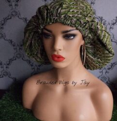 Jay3. African Print Satin Bonnet - BraidedWigsbyJay