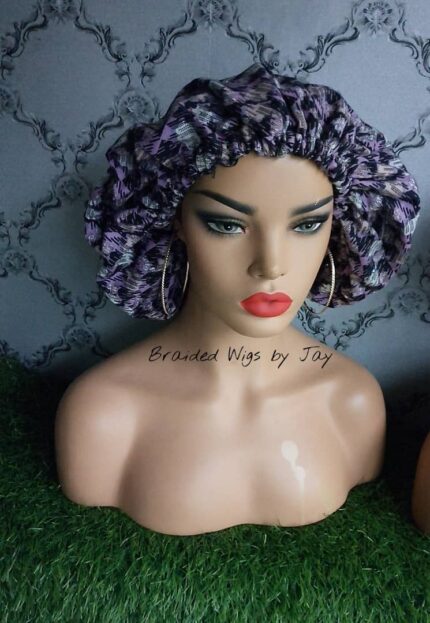 Jay4 African Print Satin Bonnet - BraidedWigsbyJay