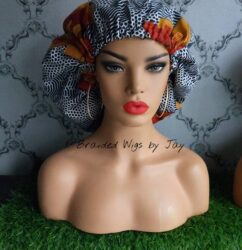 Jay African Print Satin Bonnet - Braided Wigs by Jay