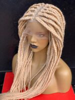 Platinum Box Braids Wig( with matching lace colour) - BraidedWigsbyJay