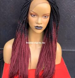 2Tone Box Braids Wig (360 Lace ) - BraidedWigsbyJay